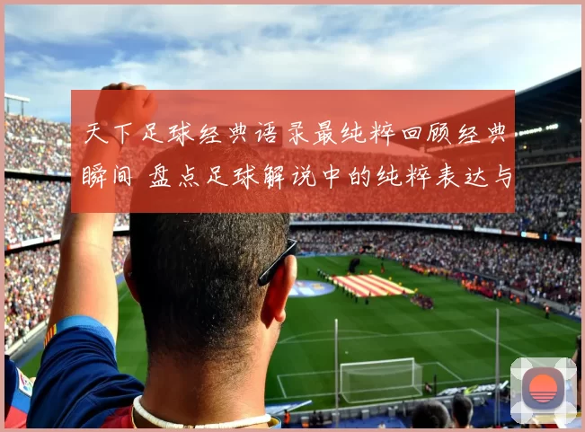 天下足球经典语录最纯粹回顾经典瞬间 盘点足球解说中的纯粹表达与赛事记忆